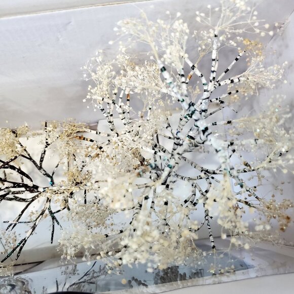 Dept 56 Seasons Bay 4 WINTER TREES Christmas Village accessory birch 53384 - Picture 8 of 12